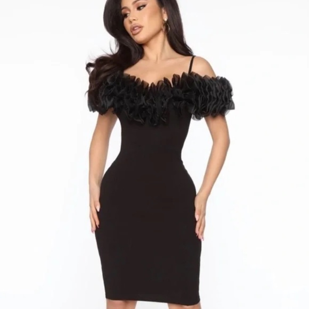 Elegant Black Off-Shoulder Dress